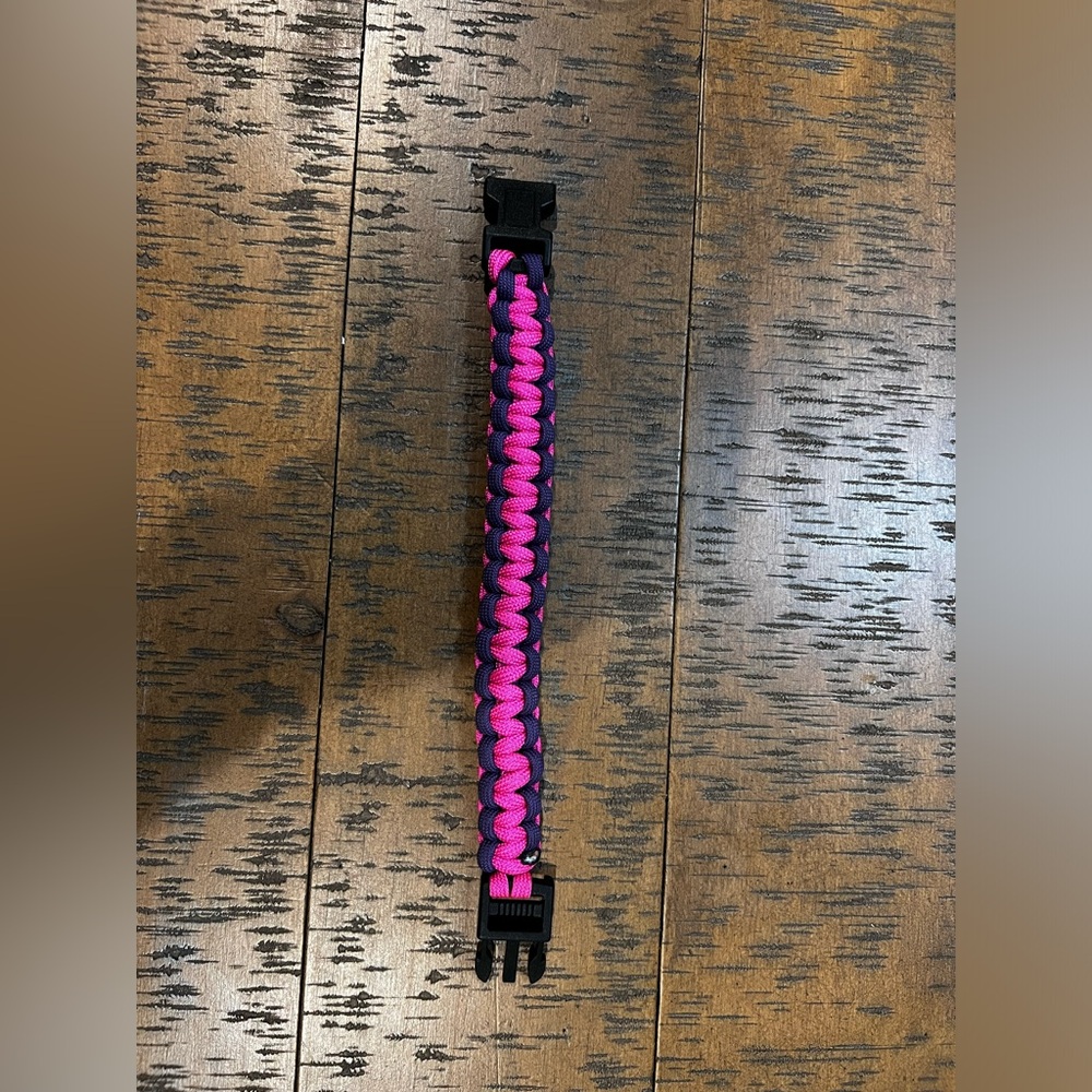Handcrafted, Pink & Purple Paracord Bracelet
